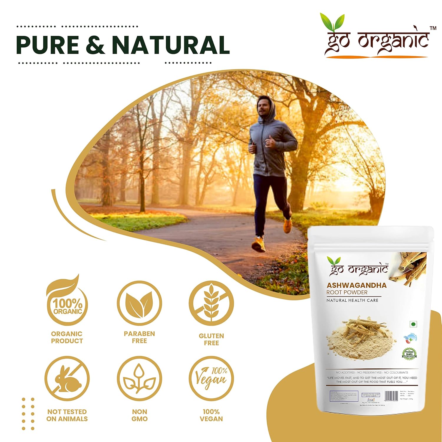 Go Organic Ashwagandha Root Powder 250g