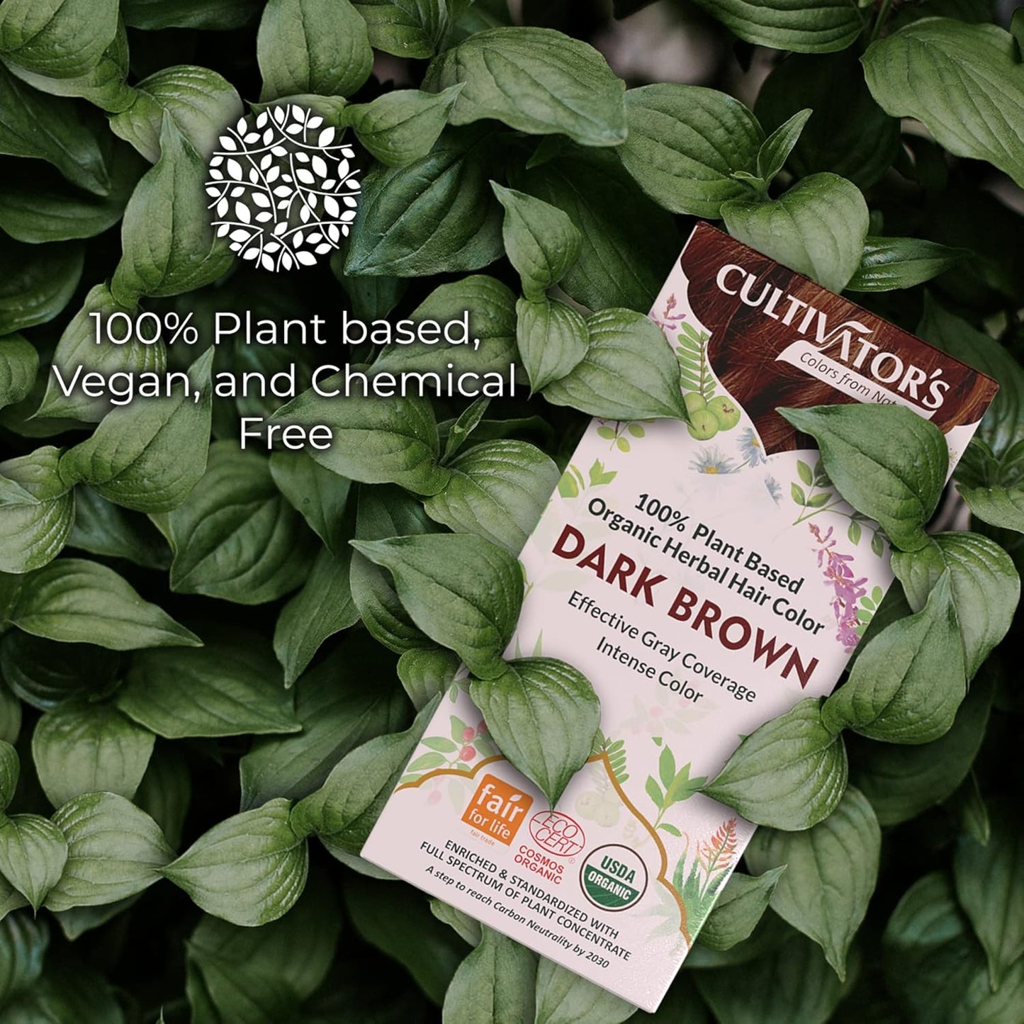 Cultivator's Dark Brown Organic Herbal Hair Colour - 100 gms
