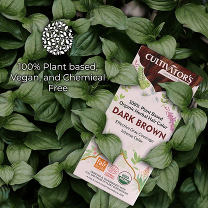 Cultivator's Dark Brown Organic Herbal Hair Colour - 100 gms