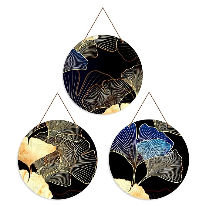 Artvibes Flower Art Wooden Wall Hanger for Room Decor