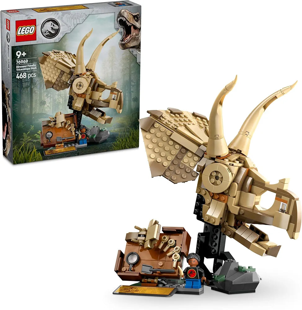 Lego Jurassic World Dinosaur Fossils: Triceratops Skull Model Set 76969 Building Blocks Toys for 9+ Gift for Boys and Girls