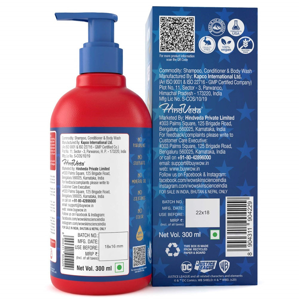 Wow Skin Science Kids 3 in 1 Wash - 300 ml