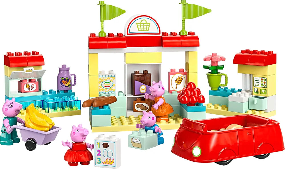Lego Duplo Peppa Pig Supermarket Toy 10434 Building Blocks Toys for 2+ Gift for Kids, 70 Pcs