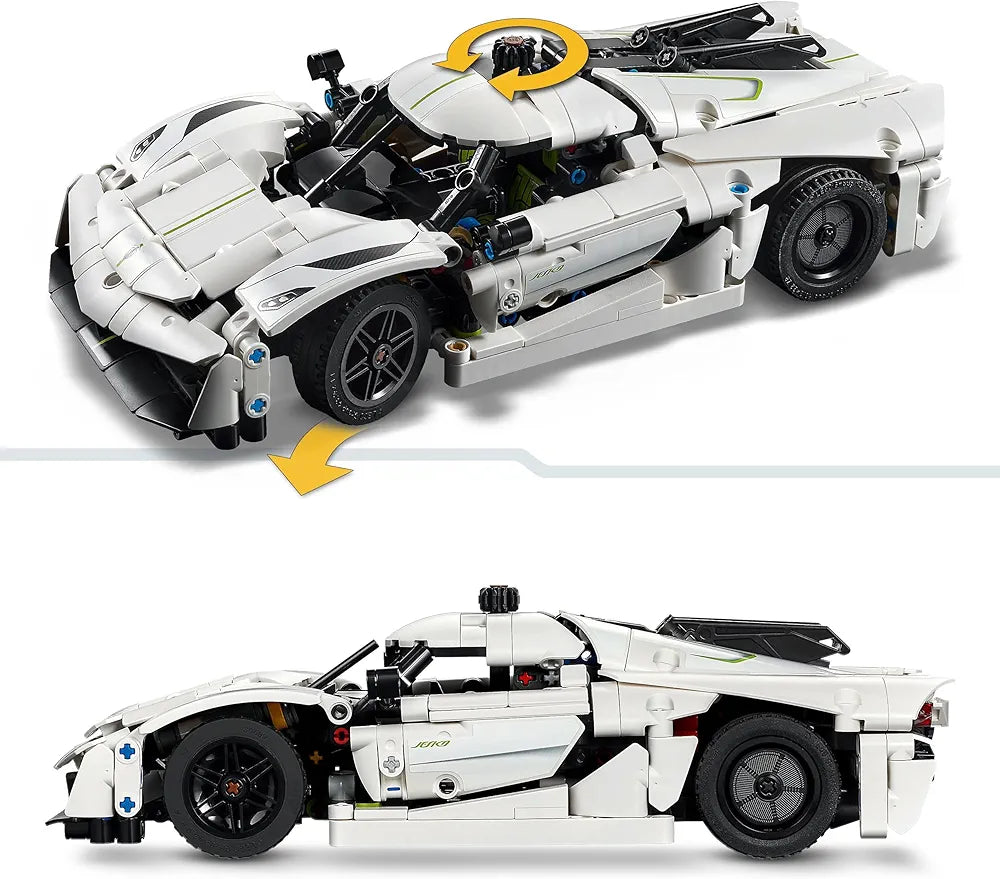 Lego Technic Koenigsegg Jesko Absolut White Hypercar 42184 Building Blocks for 18+ Gift