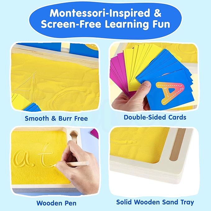 Kidology Wooden Sand Tray for Kids