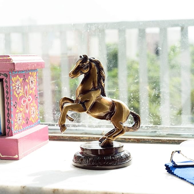 Ecraftindia Brass Horse Tableware Antique Showpiece