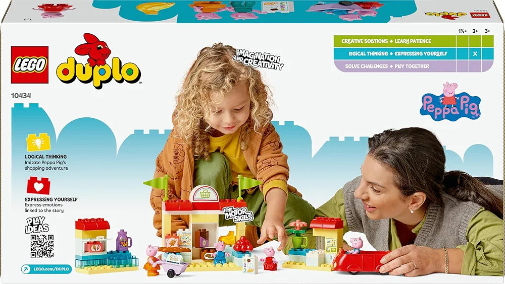 Lego Duplo Peppa Pig Supermarket Toy 10434 Building Blocks Toys for 2+ Gift for Kids, 70 Pcs