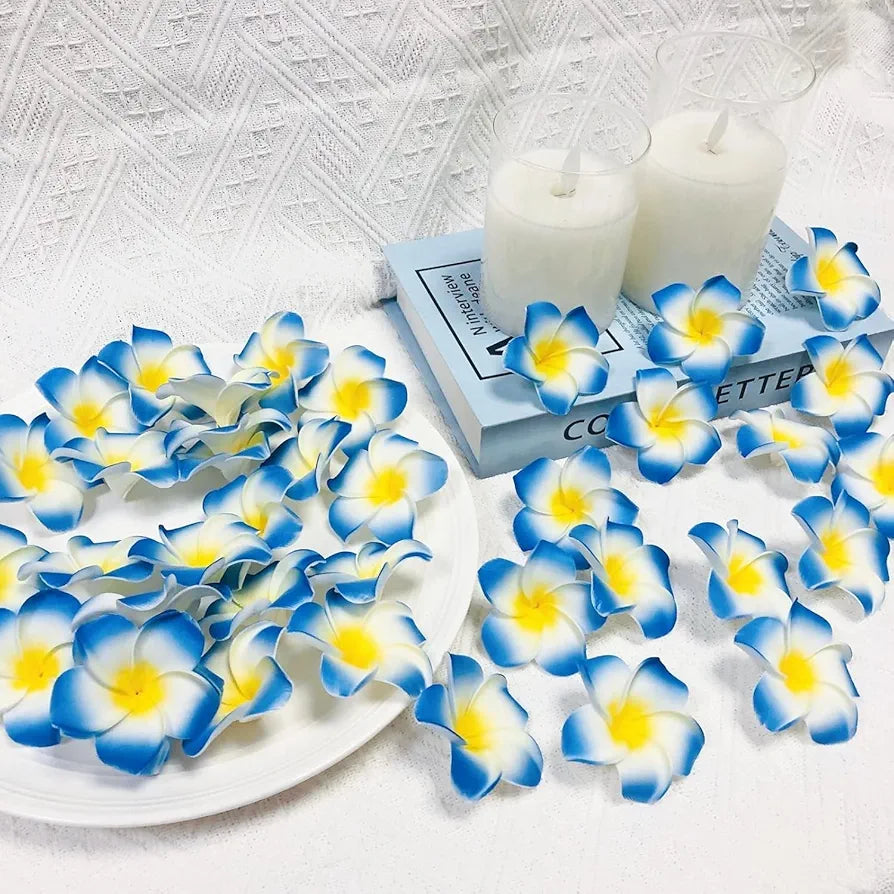Artificial Fake Foam Hawaii Frangipani Floating Beach Champa Flowers
