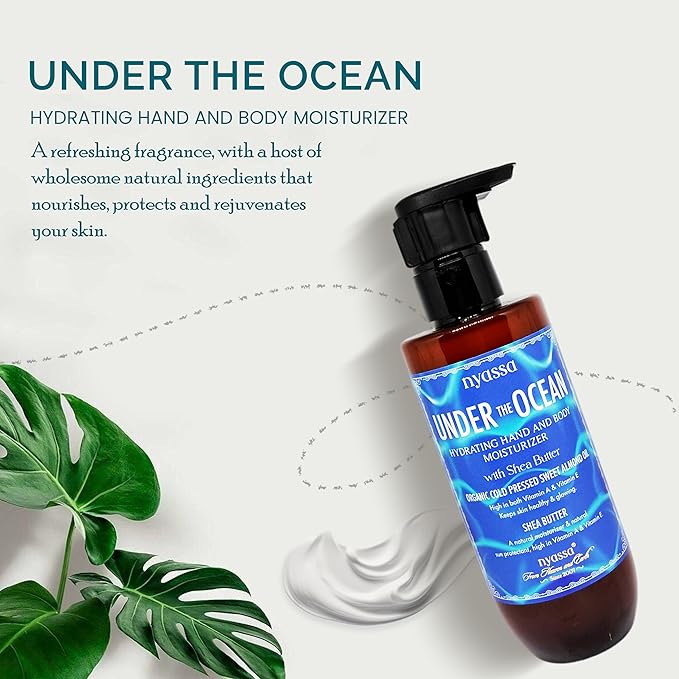 Nyassa Under the Ocean Hand and Body Moisturizer With Shea Butter & Organic Sweet Almond Oil - 200 Ml