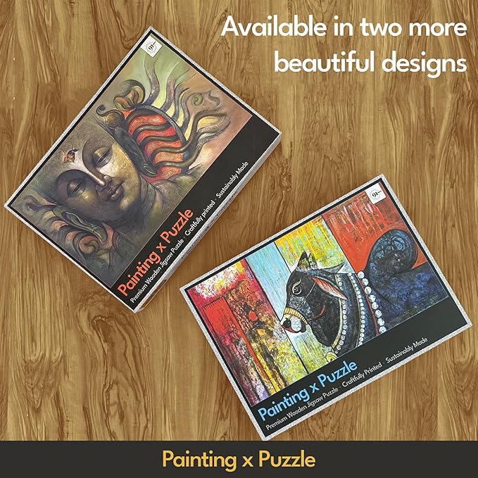 91Knots Vishnu’s Abode, 1000 Pieces Premium Wooden Jigsaw Puzzle for Adults and Kids 12+ Years