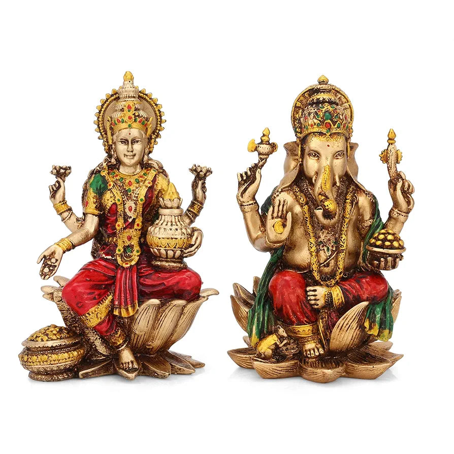 Lakshmi Ganesha Idol Laxmi Ganesh Statue Showpiece Figurine