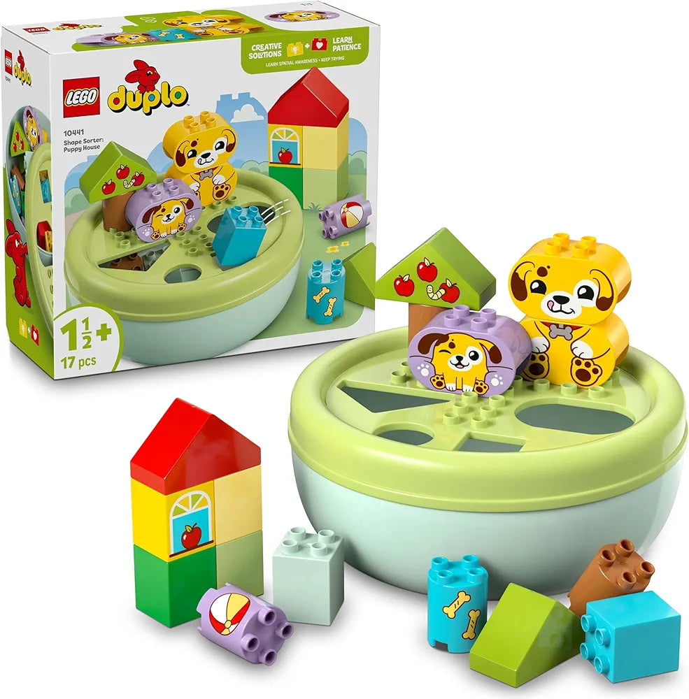 Lego Duplo My First Shape Sorter: Puppy House Toddler Learning Toy 10441 Building Blocks Toys for Gift for Boys and Girls