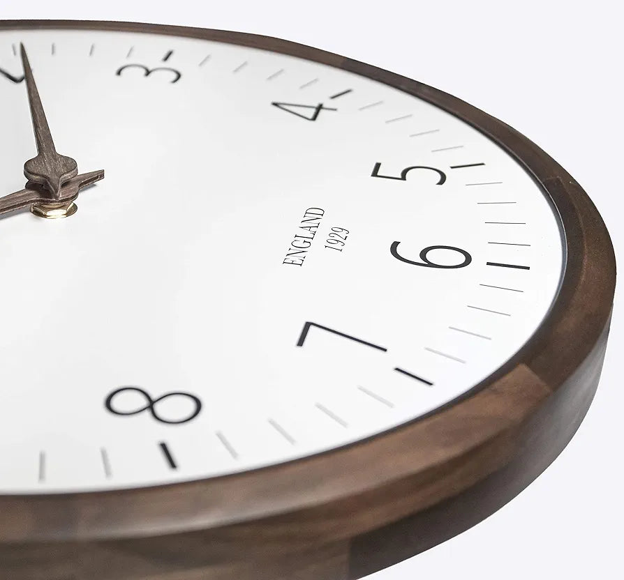 Harris & Co. Clockmasters Luxury Wooden Analog Wall Clock - 13 Inch Model - Trafalgar Street