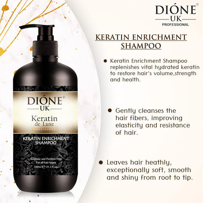 DIONE UK Keratin Enrichment Hair Shampoo (300 ML)