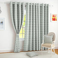 Story@Home Azurio Room Darkening Curtain Door 7 Feet Long 1 Piece Hexagon Hive Print Grey