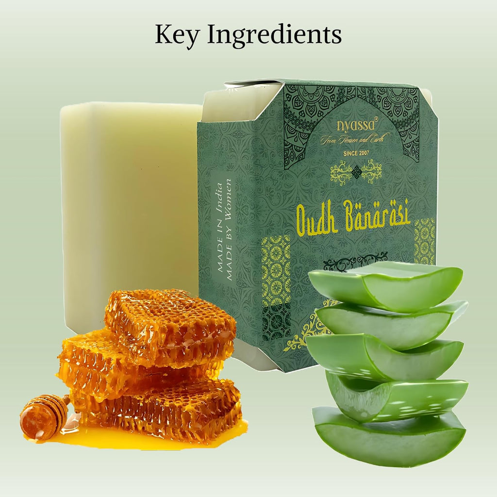 Nyassa Luxurious Oudh Banarasi Handmade Natural Bathing Soap - 150 gms