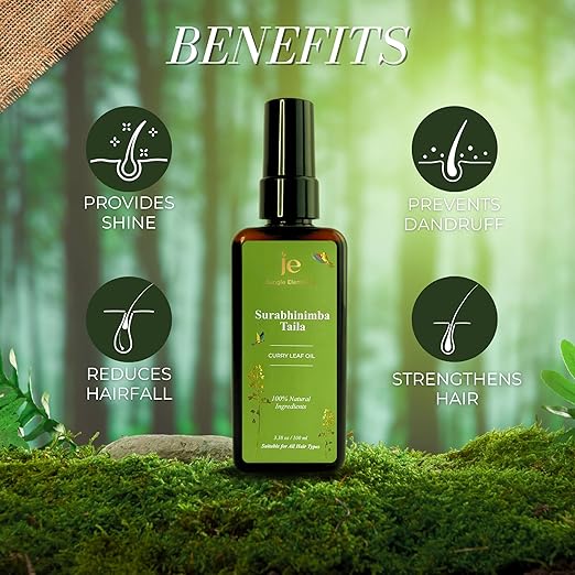 Jungle Elements Surbhinimba Tailam Curry Leaf Oil with Neem - 100 ml