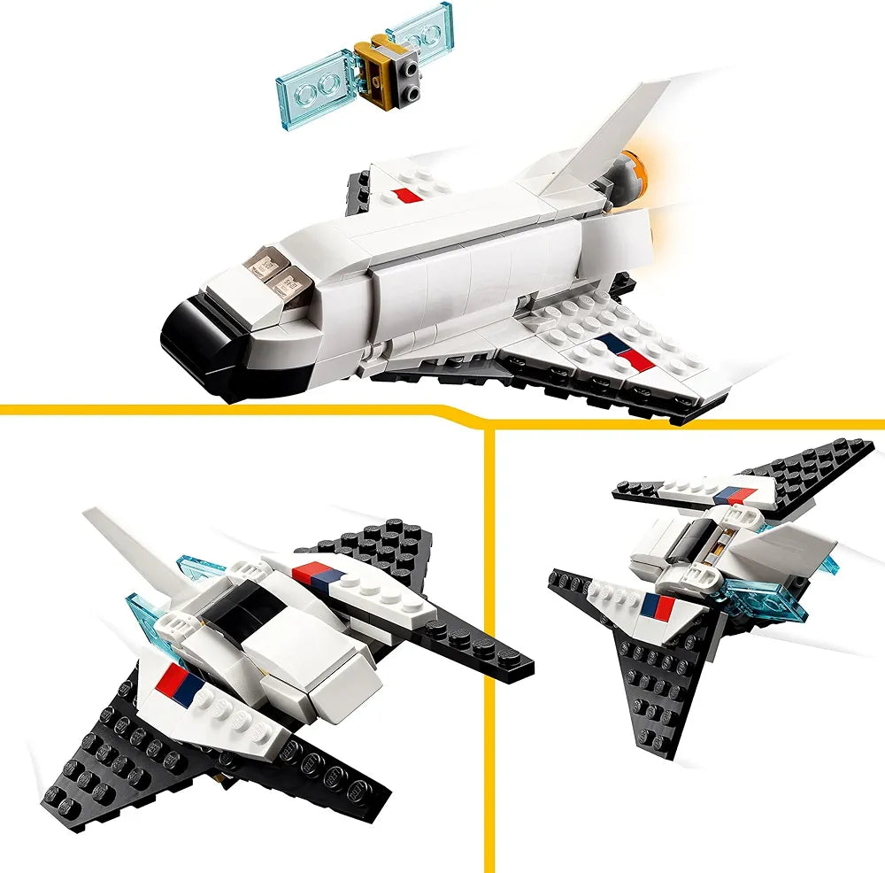 Lego Creator Space Shuttle 31134 Building Toy Set with Astronaut and Spaceship Models for Kids Aged 6+