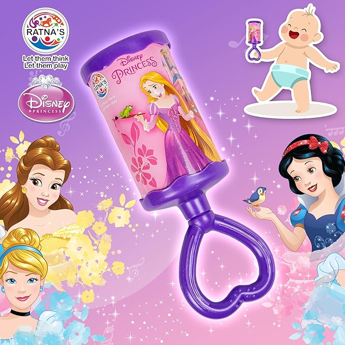 Ratna's Disney Baby Rattle With Sweet and Melodious Sound for Infants Safe & Non Toxic | Disney Princess