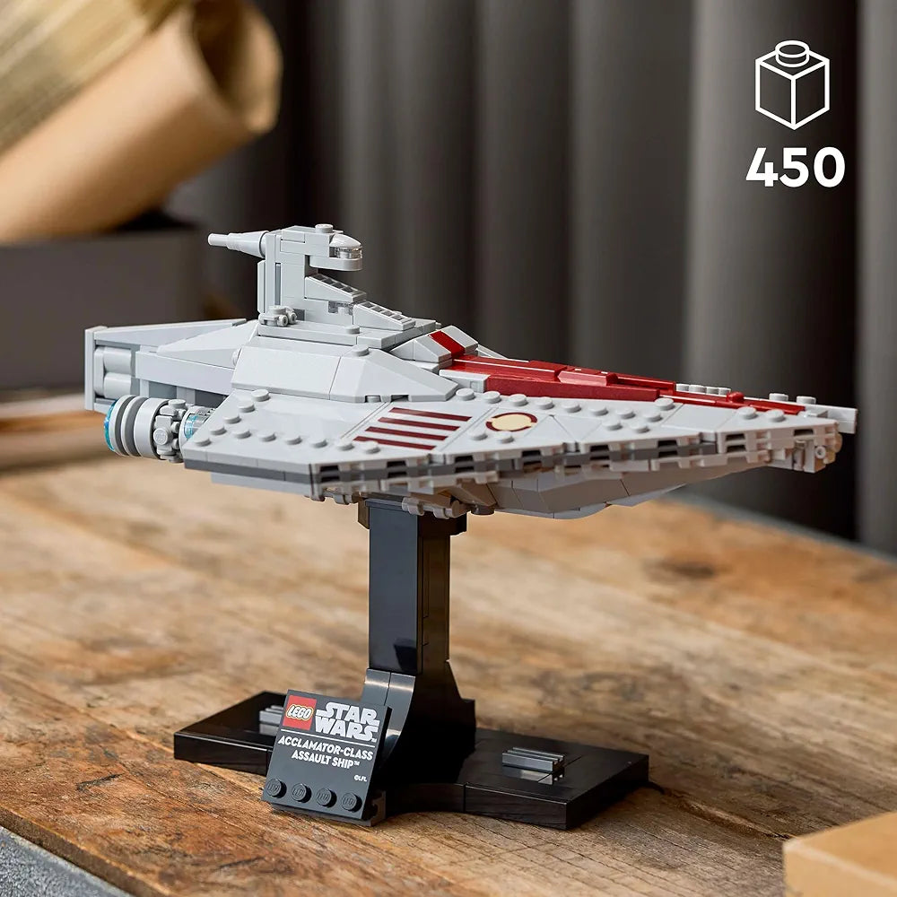 Lego Star Wars Acclamator-Class Assault Ship, Buildable Starship Model 75404 Building Blocks for 18+ Gift