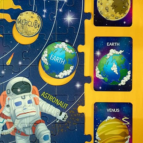 The Book Tree My Solar System Puzzle for Kids 80 Puzzle Pieces & 25 Double Sided Flashcards