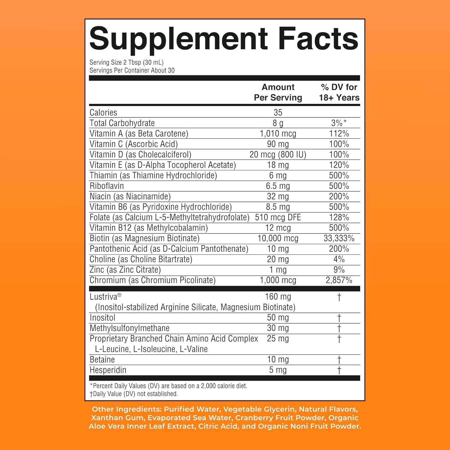MARYRUTH'S Liquid Multivitamin + Hair Growth | Clinically Tested in Women for Thicker Hair & Facial Wrinkles | Biotin 10000mcg | Lustriva Hair Growth Supplements | Skin Care | Ages 18+ | 30 Fl Oz