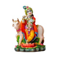 Newven Krishna with Cow Idol Kanha Ji Murti Showpiece Hindu God Idol Decorative Statue