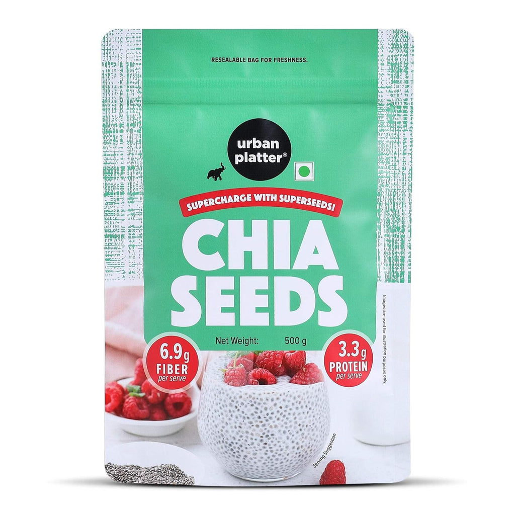 Urban Platter Black Chia Seeds, 500g (Rich in Omega-3, Fibre & Protein | Superfood)