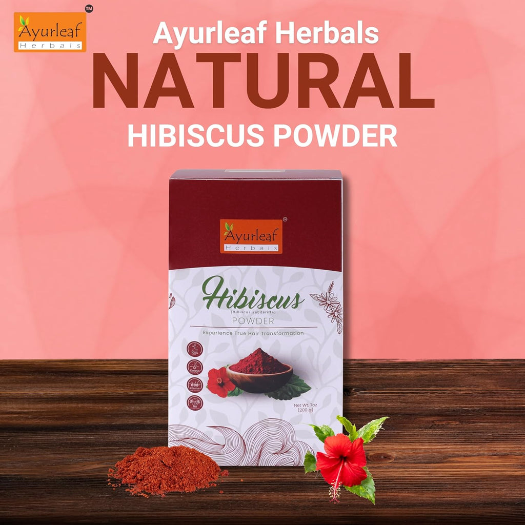 Ayurleaf Herbals Hibiscus Gudhal Flower Powder for Hair Improvement - 200 Gms