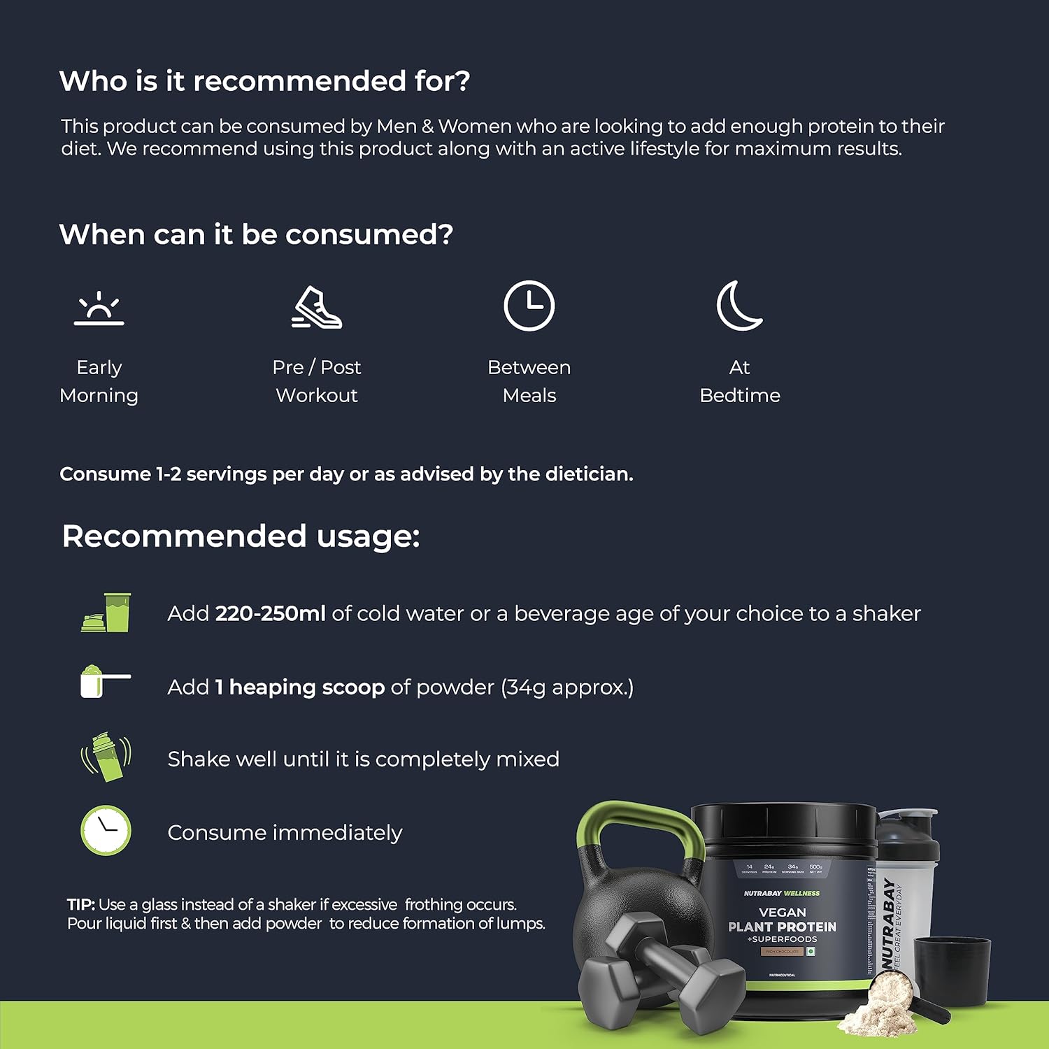 Nutrabay Wellness Vegan Plant Protein Powder + Superfoods 24g Protein per Serving â€“ Complete Amino Acid, Pea & Brown Rice, Sugarfree â€“ 500g, Rich Chocolate | 100% Authentic Clean Protein