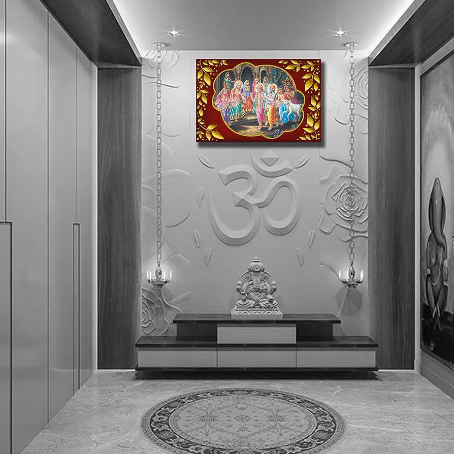 Rangoli MDF Wall Stick Decorative Panel 12x18 Wall Art P-1 Design-30