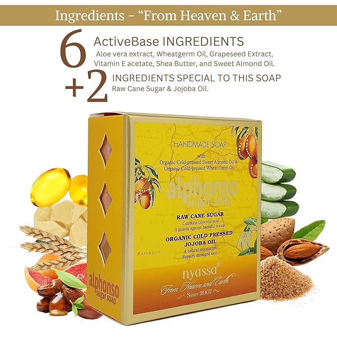 Nyassa Alphonso Handmade Sugar Soap - 150 Gms