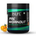 INLIFE Pre-Workout Supplement 200mg Caffeine,1000mg Citrulline,1100mg Arginine AAKG,3000mg B-Alanine,Creatine,Taurine, Betaine Anhydrous Pre Workout Formula Men & Women 200g, 24 Servings (Orange)