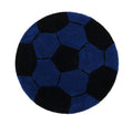 The Home Talk Football Design Kids Cotton Round Bathmats Anti-Skid Soft Bath Rug 60 CM Round