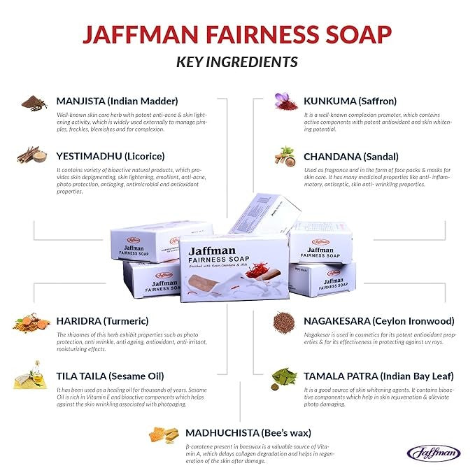 Jaffman Fairness Soap With Saffron Sandal - 75 gms