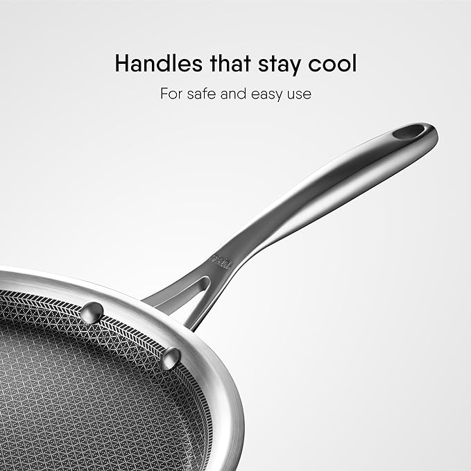Stahl Artisan Hybrid Triply Dosa Tawa, Induction Base, Non Stick Pan - 28 Cm