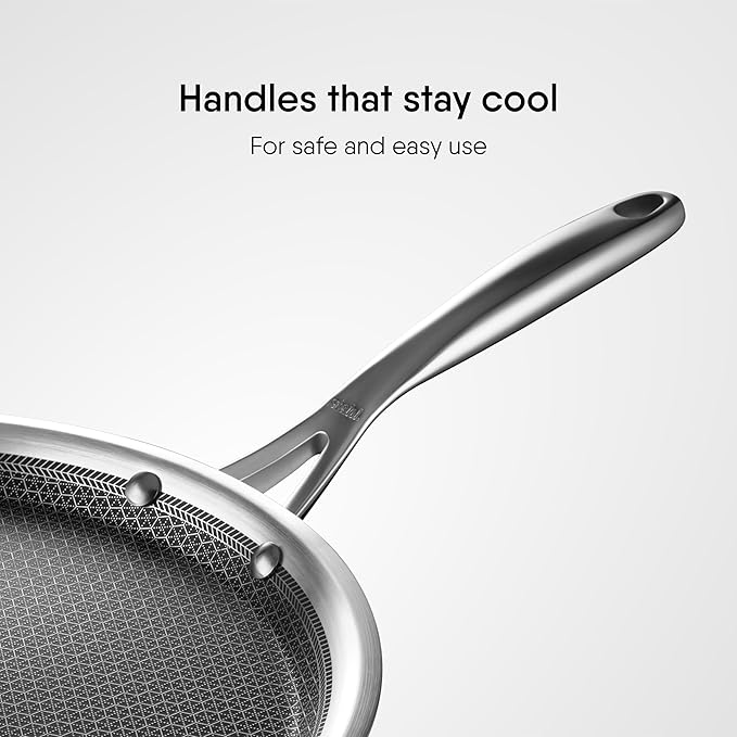 Stahl Artisan Hybrid Triply Dosa Tawa, Dosa Tawa with Induction Base 32 cm