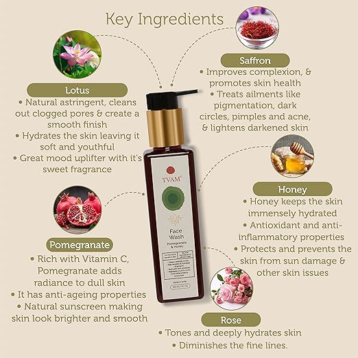 TVAM Face Wash Pomegranate & Honey - 200 ml