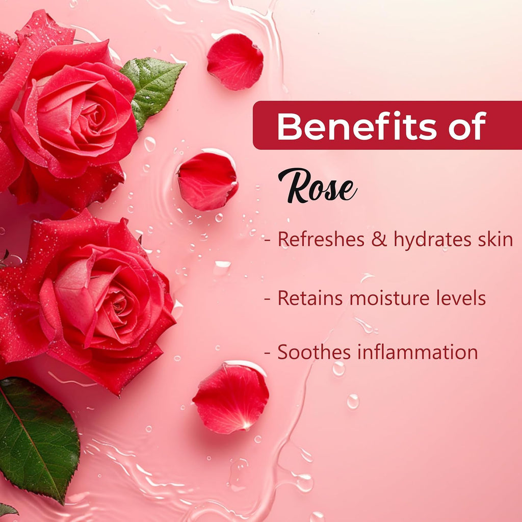 Good Vibes Rose Glow Toner 120 ml, Hydrating Light Weight Anti Ageing Nourishing Moisturizing Brightening Revitalising for All Skin Types, Natural, No Alcohol, Parabens & Sulphates, No Animal Testing