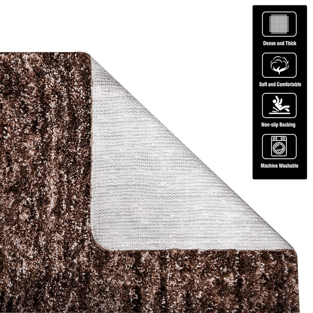 Kuber Industries Bedside Runner for Bedroom & Living Room Brown