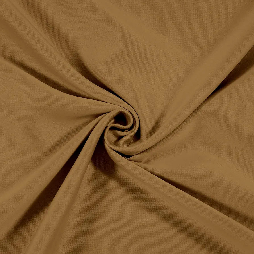 Cloth Fusion Blackout Door Curtains 9 Feet Long Set of 2 Mustard Colour