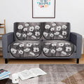 Kuber Industries Set of 4 Durable 2 Seater Sofa Cover for Living Room Lotus Print Green