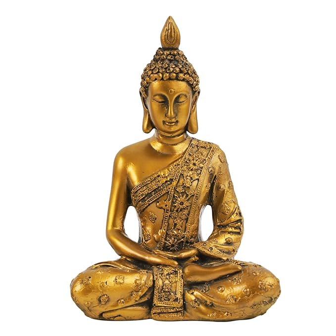 Tied Ribbons Decorative Buddha Idol Statue Showpiece Decoration Items for Home Decor
