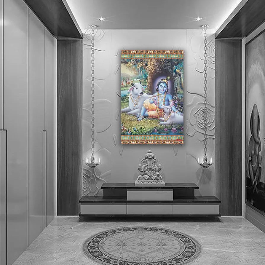 Rangoli MDF Wall Stick Decorative Panel 12x18 Wall Art P-1 Design-25