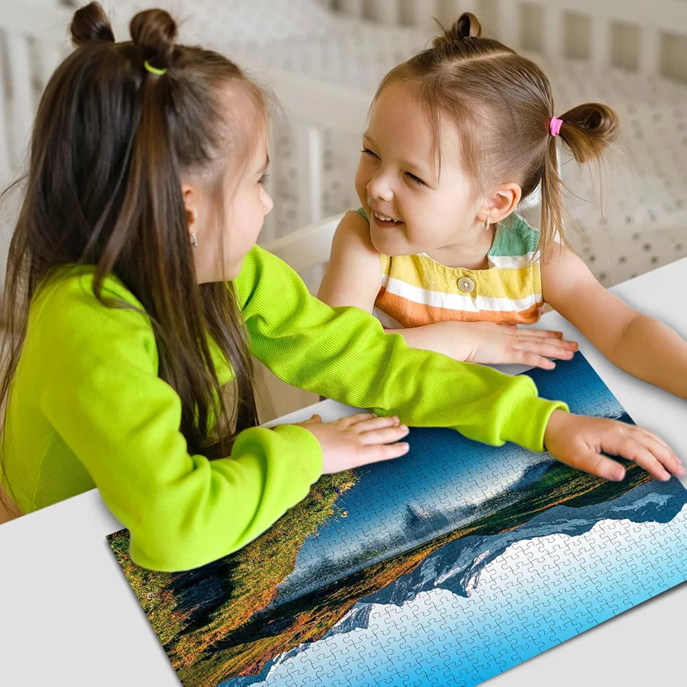 Hello Friend Mountain Jigsaw Puzzles for Kids and Children Realistic Illustration Challenging Brain Booster