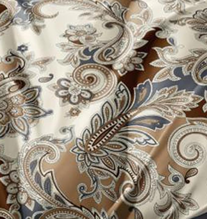 Cortina 140 Tc 100% Microfiber Printed Double Bedsheet Set With Two Pillow Case | 90x100 Inches | Floral | Beige