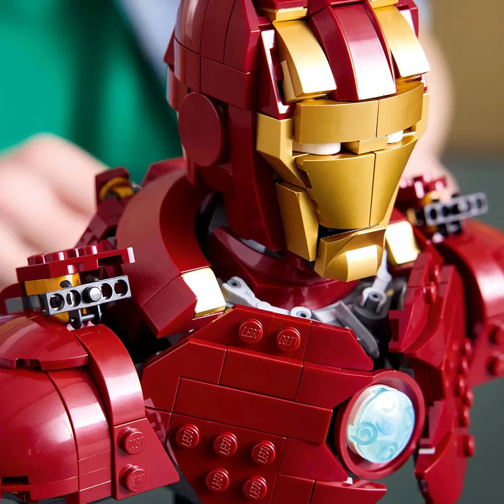 Lego Marvel Iron Man MK4 Bust Buildable Model for Adults with Minifigure 76327 Building Blocks for 18+ Gift