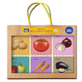 Mini Leaves Wooden Puzzle: My Vegetables My First Puzzle | Beginner Puzzle for Kids | 2 Pieces Puzzles Set of 6