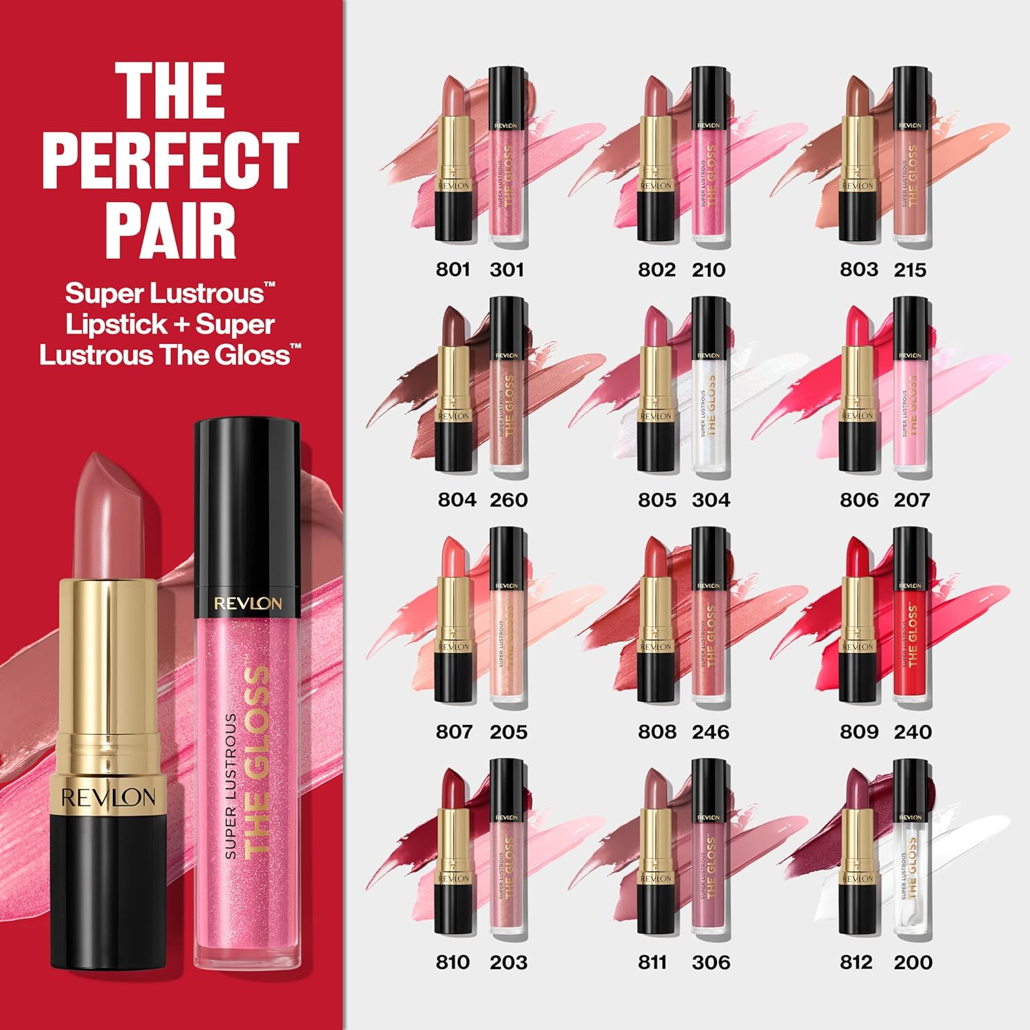 Revlon Super Lustrous Lip Gloss, Non-Sticky, Hydrating, High Shine Finish, 240 Fatal Apple, 0.13 oz