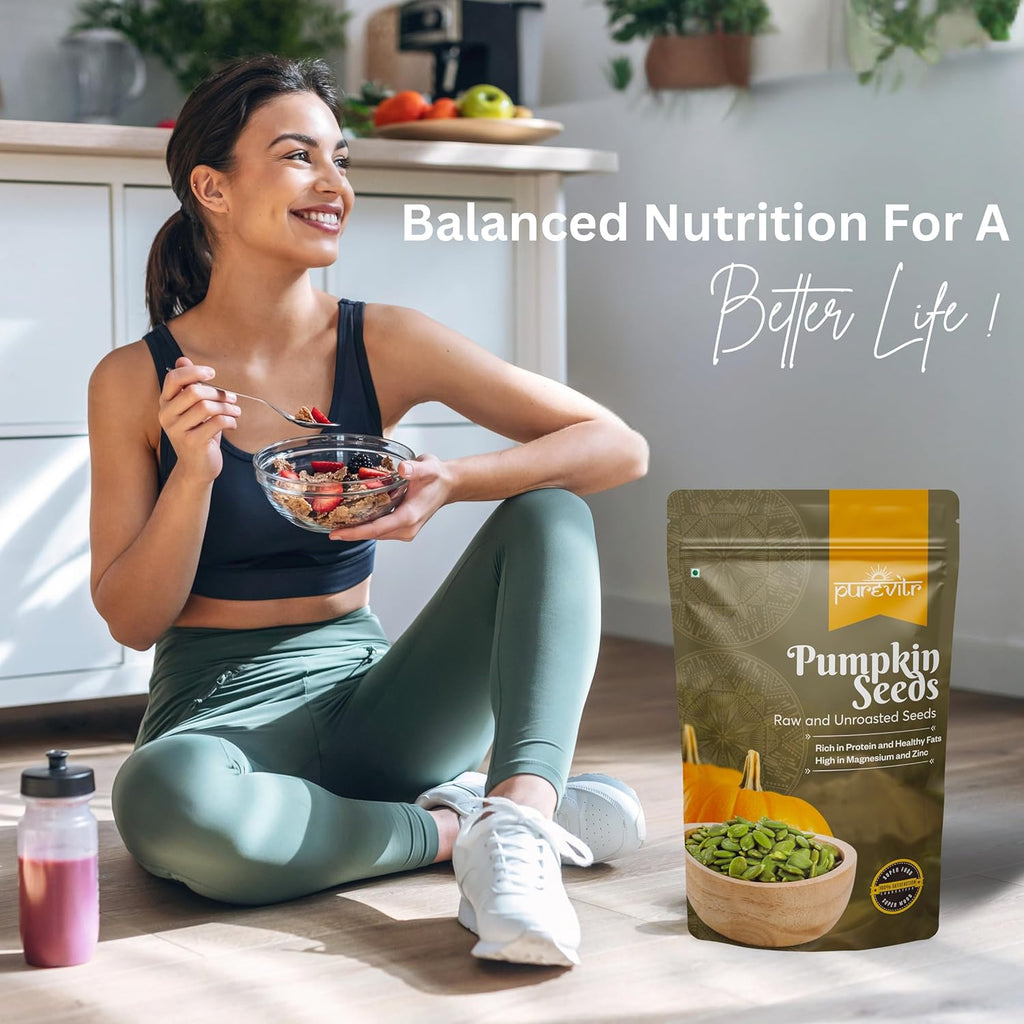 Purevitr Premium Pumpkin Seeds | 200g | Raw AAA Grade Seeds for Eating | Protein Rich Superfood | Immunity Booster, High in Fiber & Antioxidants | Healthy Snacks | No Preservatives (Pack of 1)